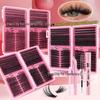 544 Cluster D Curl Individual Lash Set: DIY Dense, Curled, Segmented Eyelashes