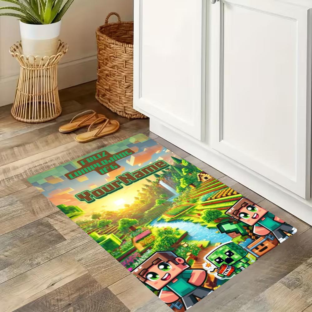 Minecraft Customize Your Name Kitchen Rug Runner Rug Laundry Mat Hallway Entryway The Best Gift Choice