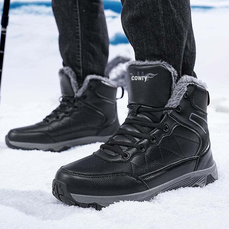 Plus Size Tactical Winter Boots: Warm, Velvet-Lined, Thick Snow Martin Boots for Men