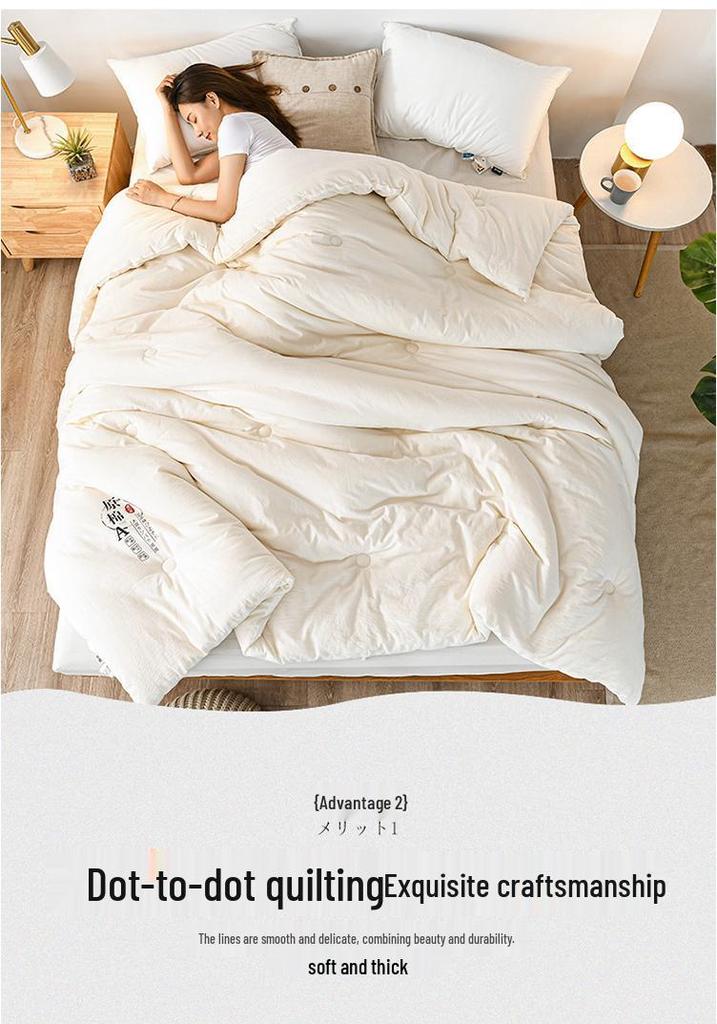 Winter Thick Warm Soybean Quilt: Class A Original Cotton Fiber - Perfect for Spring & Autumn, Mother & Baby, Super Soft Comfort.