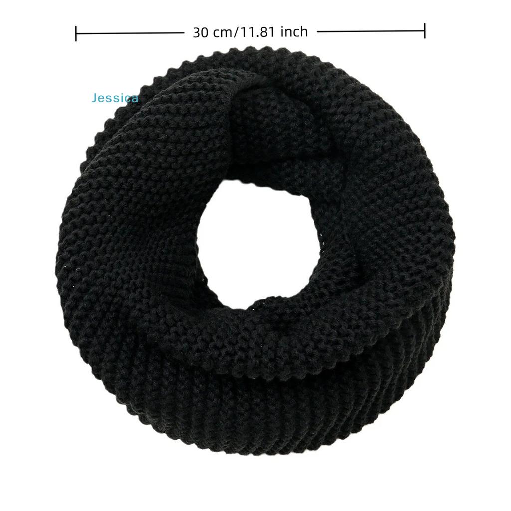 Women's Korean Style Knitted Neck Gaiter - Solid Color Thickened Warm Pullover Neck Warmer,Winter Windproof Scarf