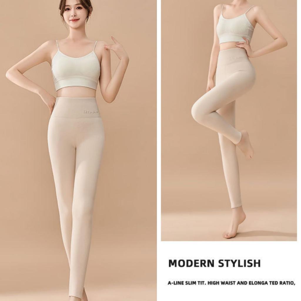 Dámské kalhoty pro volný čas s vysokým pasem jednobarevné fleecové termo legíny zimní dlouhé fleecové kalhoty plyšové běhání