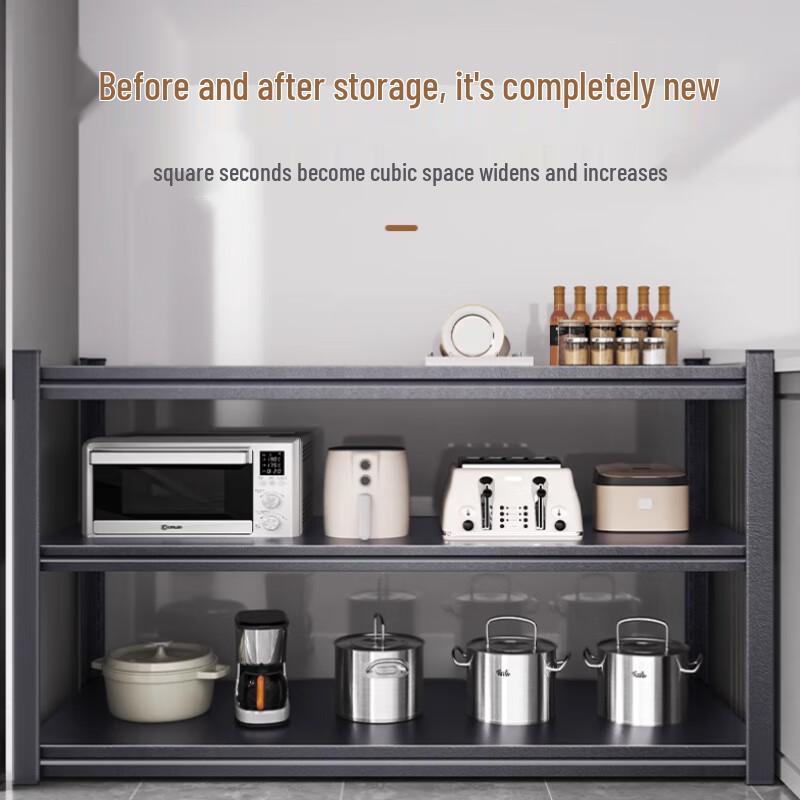 3-Tier Carbon Steel Kitchen Storage Rack