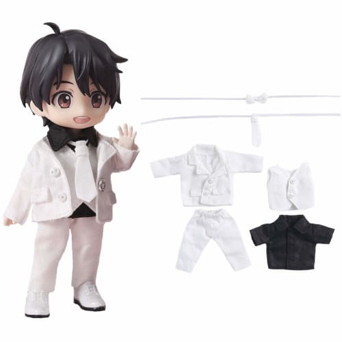 rakulifey Obitsu 11 Costume Suit Set, OB11 Size Clothes, Obitsu Clothes, 5 Colors (White)