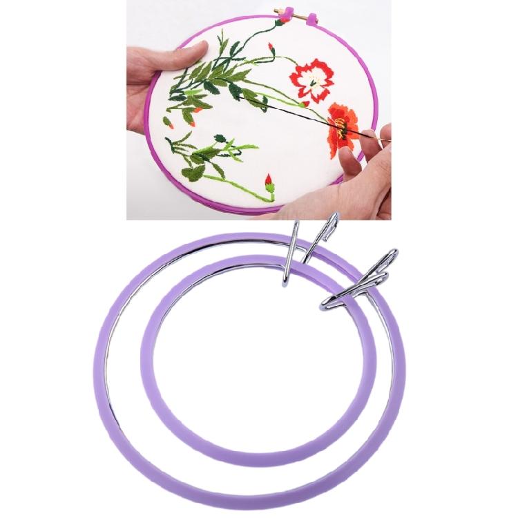 Embroidery Hoop Metal Crafting Tool Adjustable Crosses Stitching Frame Embroidery Frame for Needleworks Embroidery Project