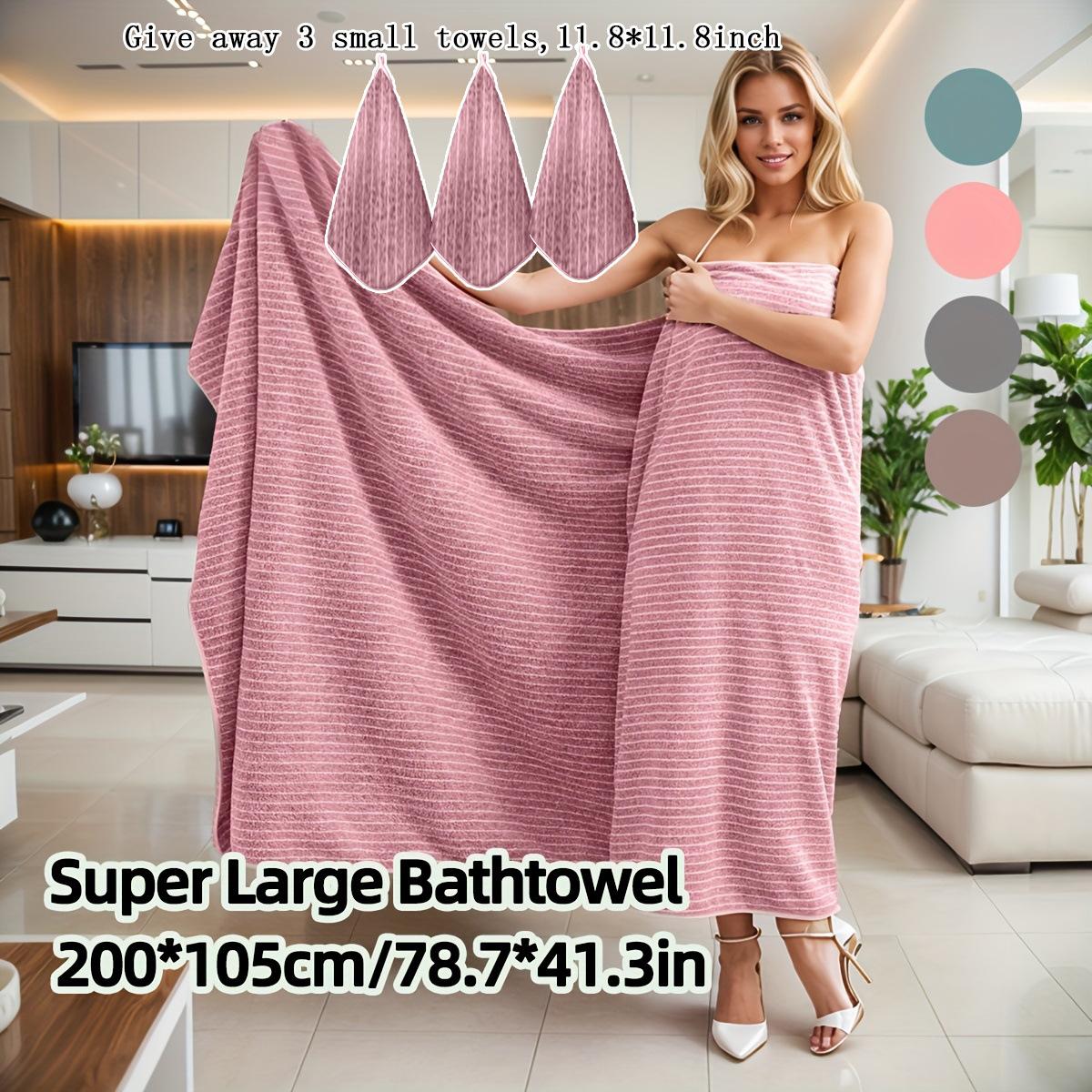 

Extra Large Star Striped Towel Set,Strong Absorbency Coral Fiber,Quick-Dry,Non-Shedding,Durable-Perfect for Home,Beach,Outdoor