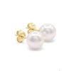 Boucles d'oreilles - PEARLS &amp; COLORS - Pearls &amp; Colors - Perle d'Akoya 7.5-8 mm ronde - Or jaune 18K - Qualité AA+