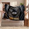 JCB Flanelldecke, Personalisierte Weiche Überwurfdecke mit individuellem Namenstext, Heimdekoration Geschenk