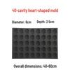Xihe 40-Cavity Heart Glass Baking Mold