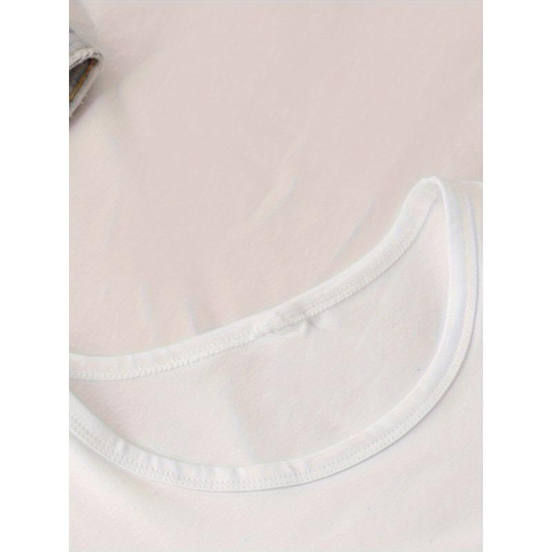 Women's Creative Print T-shirt, Round Neck, Short Sleeves, Casual Fashion, Loose Fit, Elegant Vintage Top