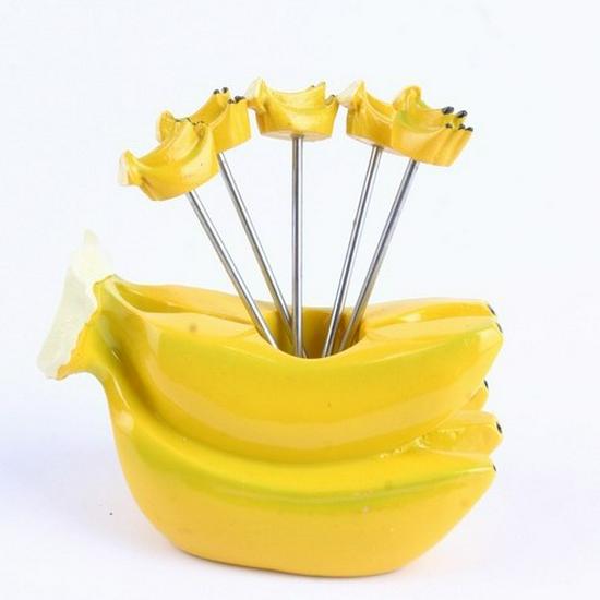 Creative Heart-Shaped Fruit Skewer Set - Stainless Steel Forks for Restaurants & Gifts