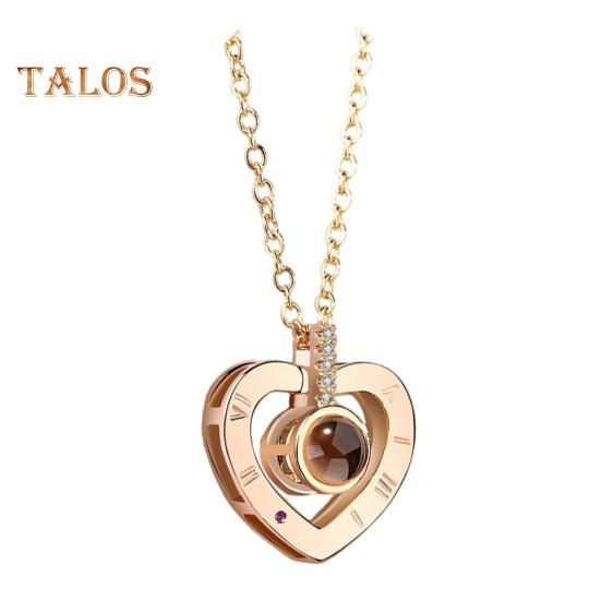 Picture Necklace Personalized Photo Projection Necklace Memorial Valentine's Day Birthday Gifts for Wife Girlfriend