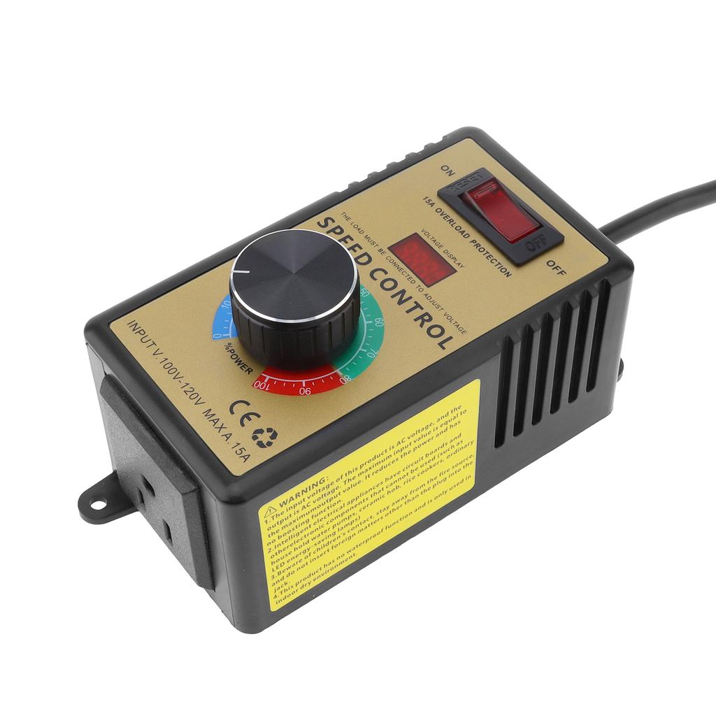 AC Motor Stepless Speed Controller 100-120V 220-240V 15A 10A 4000W Variable Frequency Drive for Power Tools with Overload Protection LED Display