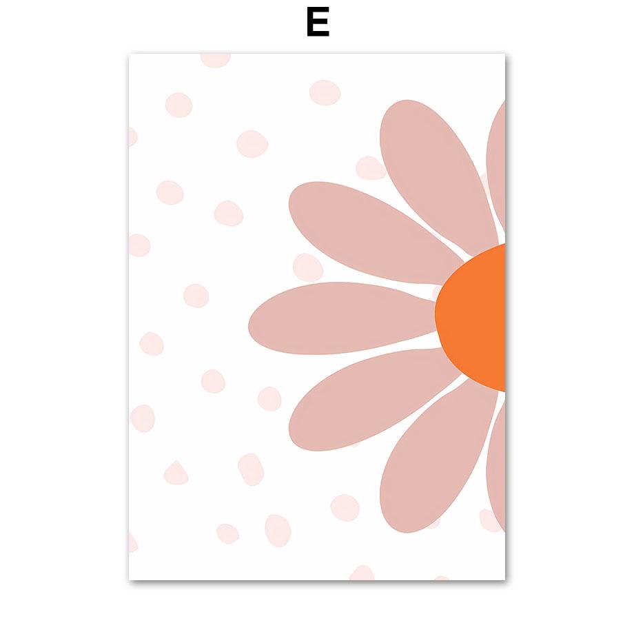 Boho Rabbit Flower Sun Rainbow Nursery Wall Art Canvas Painting Nordic Posters And Prints Pictures Baby Kids Room Bedroom Decor