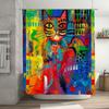 Abstract Art Shower Curtain Modern Bathroom Decor Washable Fabric Waterproof Liner Vintage Coastal Home Textile