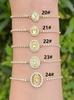 Gold Tennis Chain Religious Bracelet Virgin Mary Cross Heart Medal Charms Crystal Rhinestone Dainty Catholic Faith Jewelry