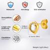Hiphop Crystal Zircon Stud Earrings for Men Boys,Minimalist CZ Small Metal Stud Earrings with Butterfly Ear Backs
