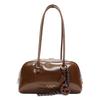 Niche Design Medieval Underarm Bag Shoulder Bag Women's High-end Soft Leather Handbag Large-capacity Bowling Bag Women