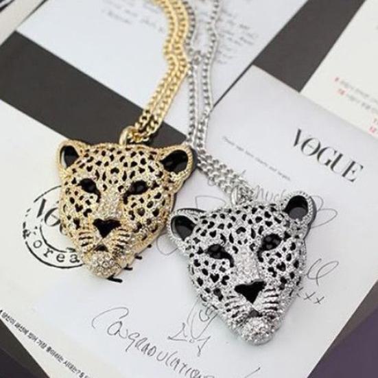

Retro Vintage Cool Hollow Leopard Head Pendant Necklace Jewelry Unisex
