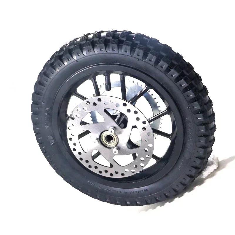 Pocket Bike Mini Moto Gasroller Vordere Hintere Felge Lager Bremsscheibe Rotor Ritzel Für Reifen 12,5 x 2,75 Schlauch 12 1/2*2,75