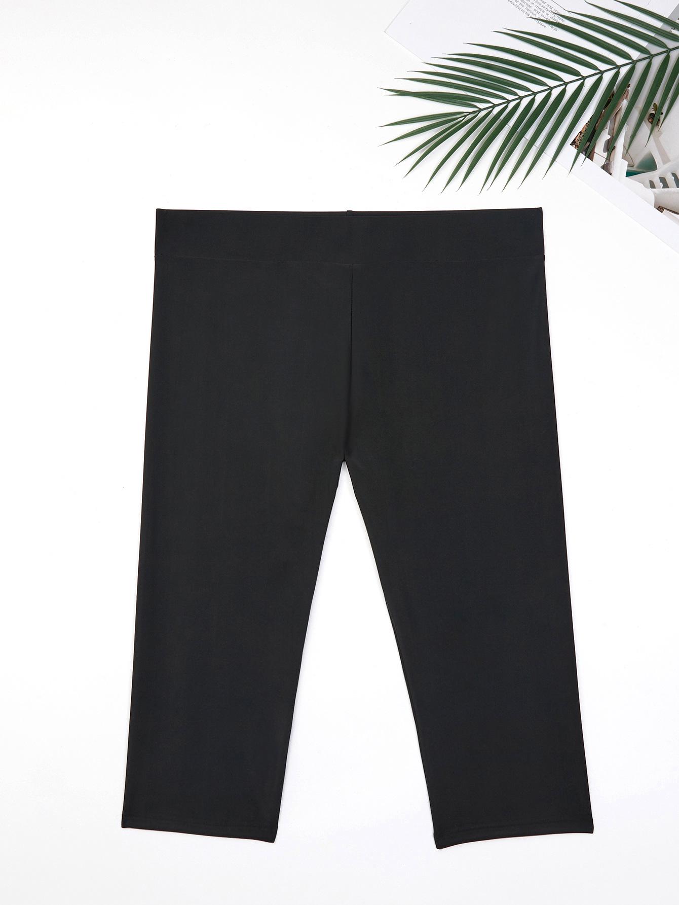 

2024 Капри для дайвинга с высокой талией, утягивающие, водонепроницаемые для женщин Extra Large чёрный