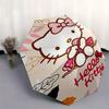 Hello Kitty,Autumn Leaves Automatic Folding Umbrella-Simple 8-Rib Design, Bright Cartoon Pattern, Durable Iron Frame, Suitable For Travel, O