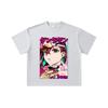 260 GSM Double Yarn 32 Count 100% Cotton Dandadan V21 Momo Print Unisex Heavy Cotton T Shirt