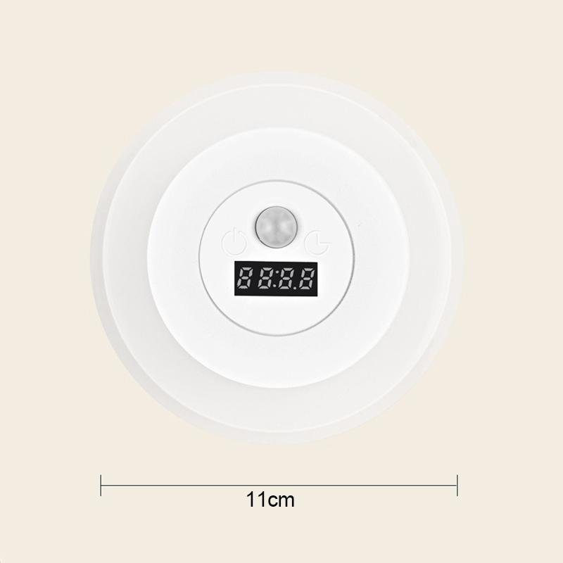 LED intelligent clock Night Lamps Wall Light Remote Contro Human Body Sensing spotlight Bedroom Bedside Charging Small Wall Lamp