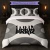 Linkin Park Print 3Pcs Bedding Set Duvet Cover With Two Pillowcases Soft Bed Linen For Household Bedroom