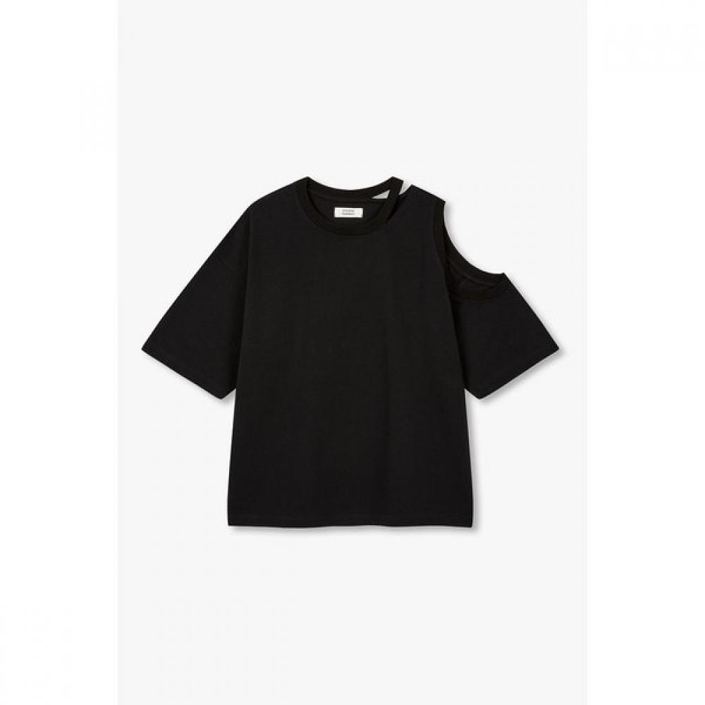 

STudio Tomboy Oversized SpliT DeTail T shirT 9106222215ar 99 (black)/One size