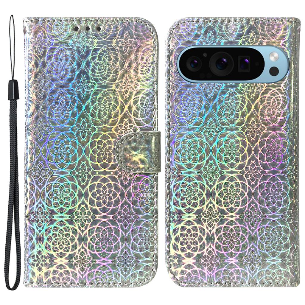 For Google Pixel 9/Pixel 9 Pro Case Dazzling Anti-Drop PU Leather Phone Cover