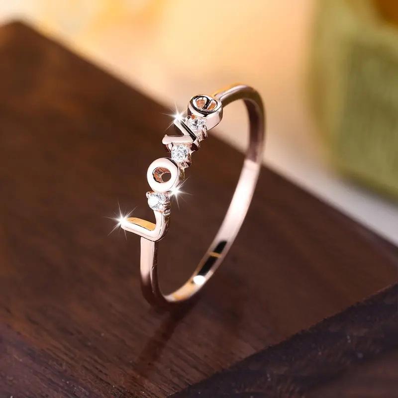 1Pc Delicate Ring Micro Inlaid Synthetic Zircon Simple Ring Design Elegant Jewelry