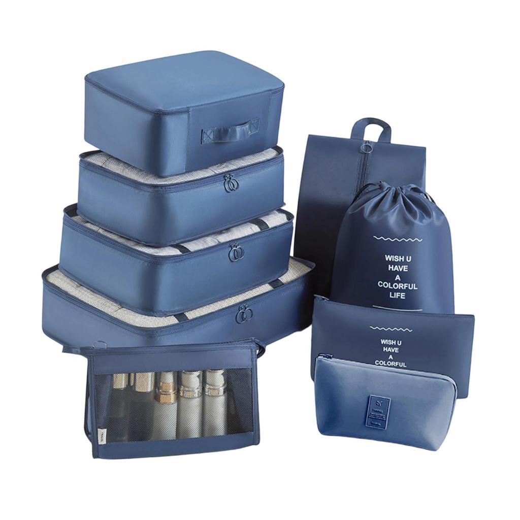 7/8/9-piece Set Travel Storage Bags,Digital Toiletries Shoes Clothes Organizer bag Suitcase Clothes Tidy Pouch,Packing Cubes Set
