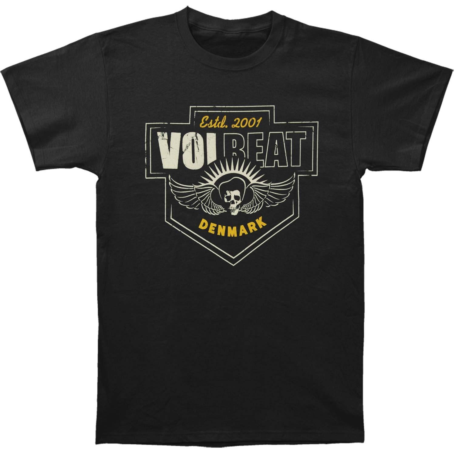 Men s Volbeat Cross Crest T-shirt Small Black S
