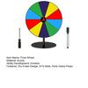 Acryl Regenbogen Preisrad mit Stift 8/10 Felder Abwischbares Drehbares Rad mit Ständer DIY Spinner Roulette Glücksrad Party Brettspiel Requisiten