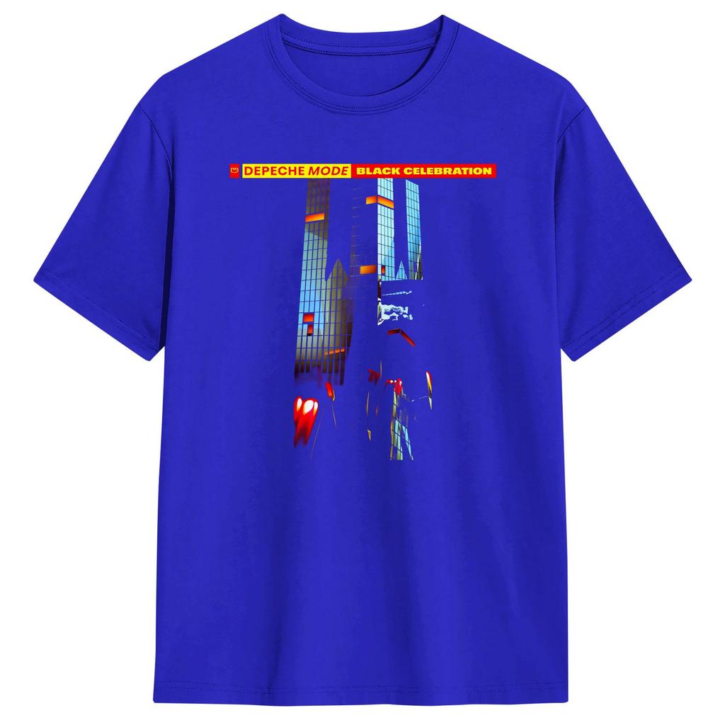 Fantastica T-shirt Depeche Mode Black Celebration da Uomo Girocollo Magliette in Puro Cotone Manica Corta Magliette Stampate Graficamente