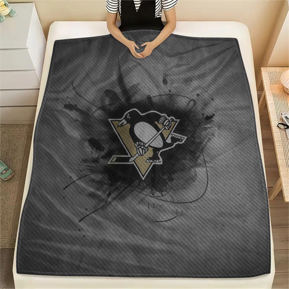 Pittsburgh Penguins Flannel Blanket, High quality Comfortable for All Seasons, Home Decor, Warmth and Comfort