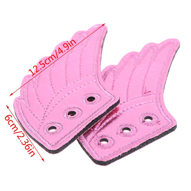 1 Pair Kids Foils Shoes Sneaker Angel Wing Girls Boys Clothing Decor DIY Accessories