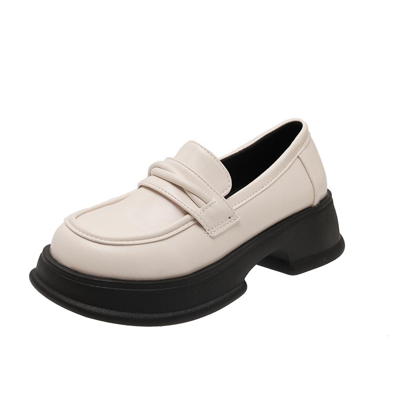 Retro Style Women Mary Jane Shoes Fashion Shallow Slip On Pumps Ladies Outdoor Thick Bottom Dress Shoes