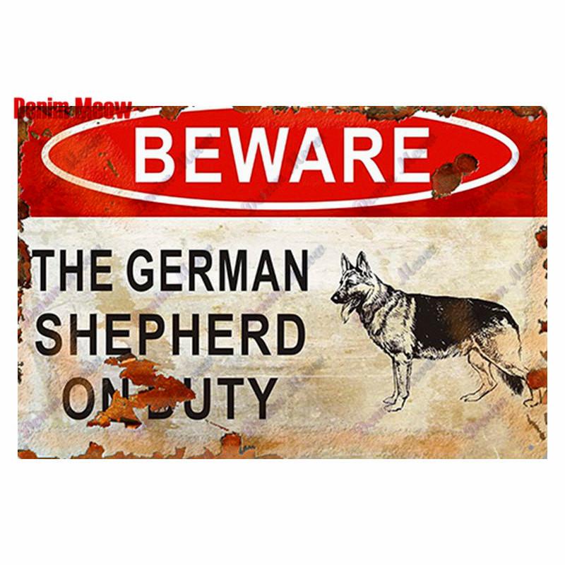 Vintage Beware of Dog, Metal Sign, Warning Danger, Protected Pit Bull Dog, No Bal, Wall Decor, Private Area Decoration, WY45