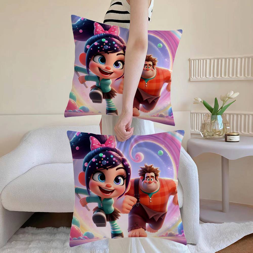 W-wreck-It R-ralph Kissenbezug Milbendicht Verdeckter Reißverschluss Sofa Bett