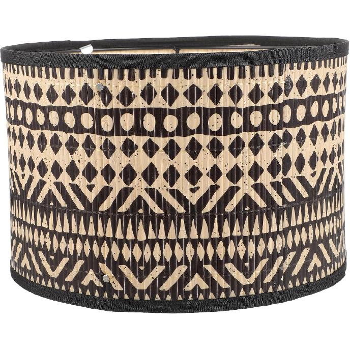 Angoily Bamboo Lamp Shade Vintage Drum Lampshade Shade Decorative Lamp Cover for Chandeliers Floor Light Pendant Table Lamp