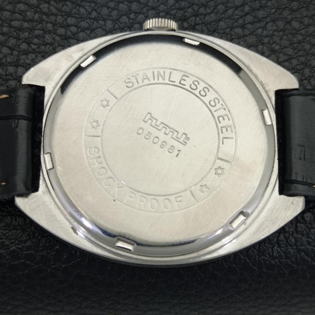 HMT HAND-WINDING VINTAGE INDIAN MENS BLACK COLOR DIAL WATCH a702803-1 R211-a702803