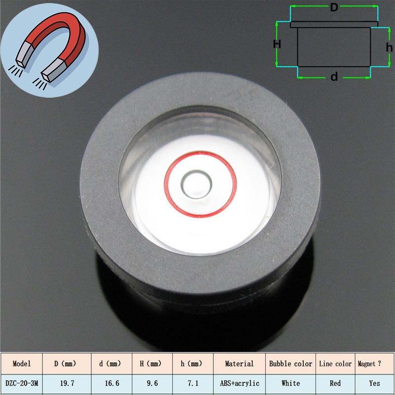 Multi Specification Circular Electronic Scale Spirit Level Bubble Bead Step Embedded Style Water Bubble Level 1PCS Hole D14-18mm