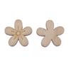 100Pcs Creative Blank Wooden Flower Hearts Star Cutouts Slice for DIY Art Craft Decoration Home Party Doodle Scrapbooking