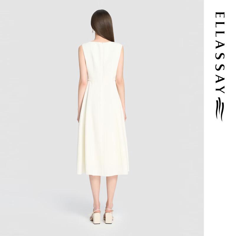 ELLASSAY Women's Rose Embroidery Sleeveless Midi Dress