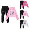 Kpop Demon Hunters Girls Cotton Casual Set With Long Sleeve Hoodie And Pants For Ages 110-170cm