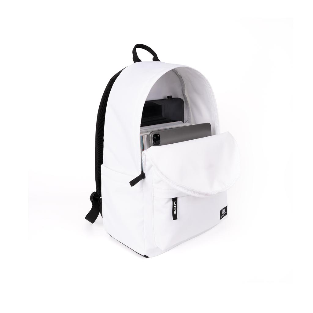 New LiNing Polyester Water Repellent Backpack Regular Unisex Black White ABSU637-3