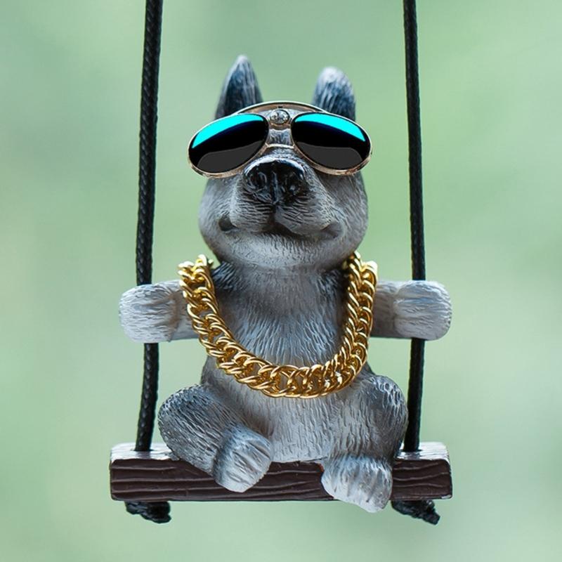 Fun Dog Expression Car Hanging Decoration Multiple Styles Resin Craft Safe Dashboards Decoration Present for Driver