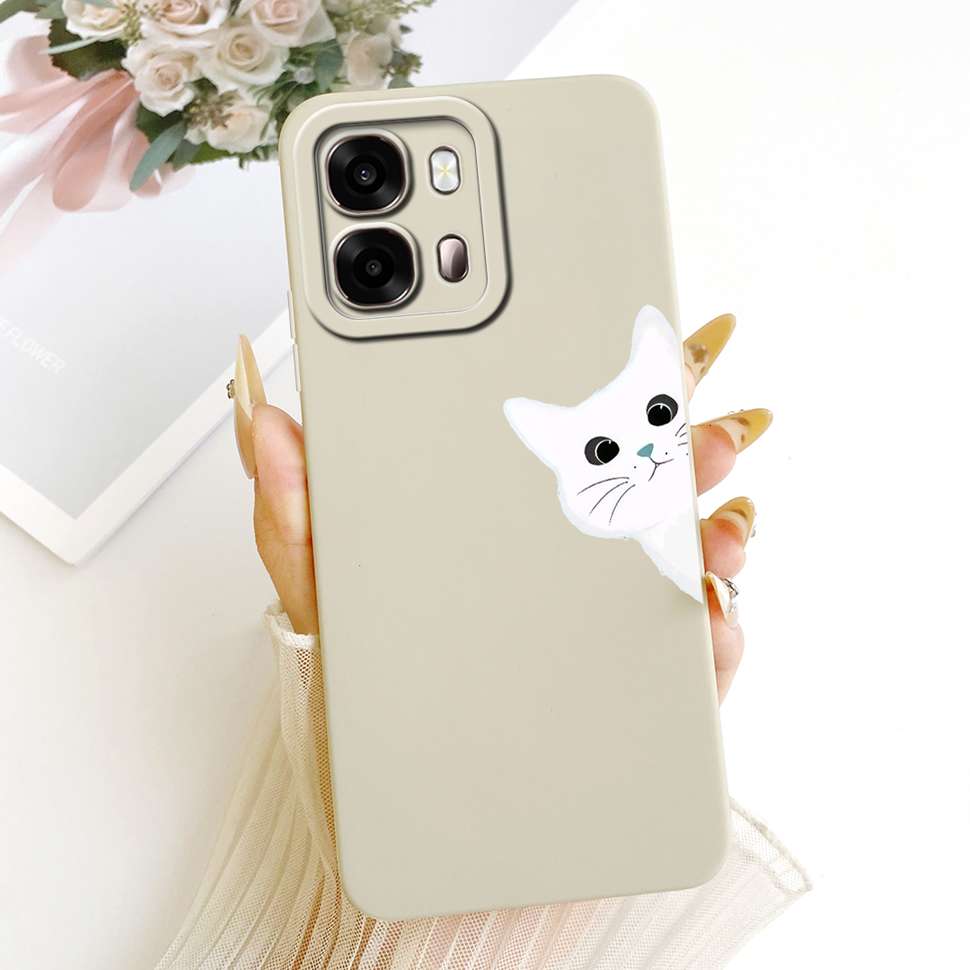 For Oppo A6s 5G CPH2789 Case Fashion Painted Flower Cat Silicone Back Cover For Oppo A 6s A6S 5G 6.75" Bumper Phone Cases Fundas